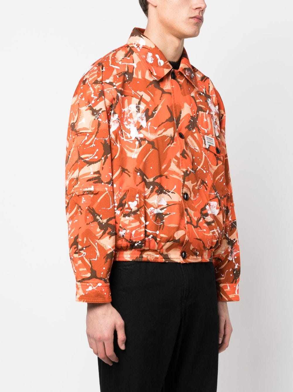 Shop Martine Rose Camo-print Bomber Jacket In Orange