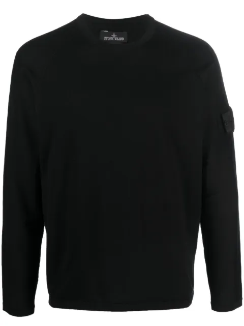 Stone Island Shadow Project logo-patch long-sleeve top