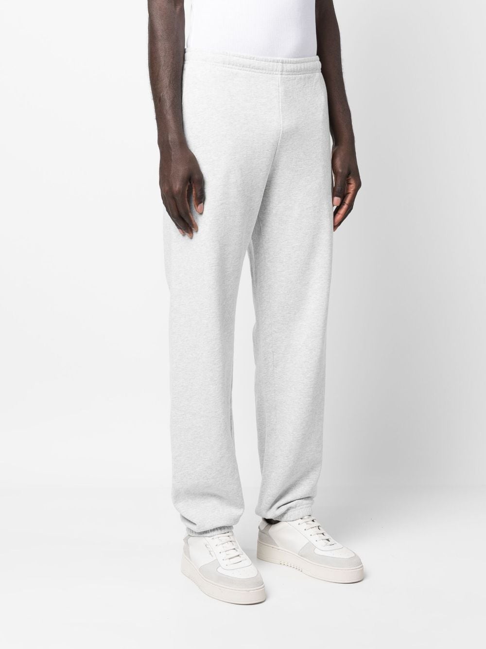 Shop Sporty And Rich Embroidered-logo Elasticated-waist Trousers In Grey