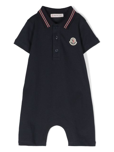 Moncler Enfant بدلة بولو بشورت وشارة شعار الماركة