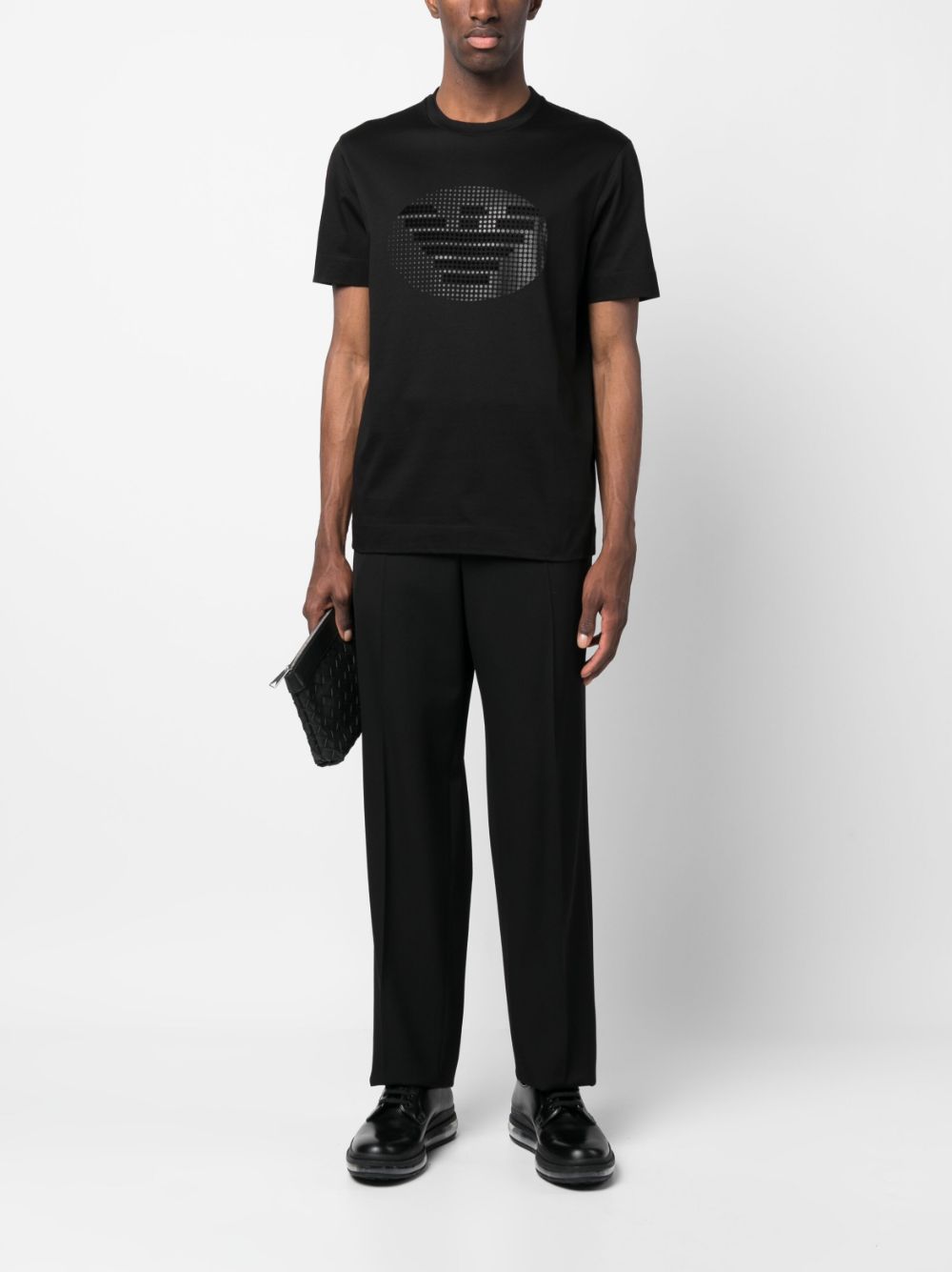 Emporio Armani T-shirt met logoprint - Zwart