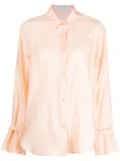 Christian Wijnants cuff strap silk shirt - Neutrals