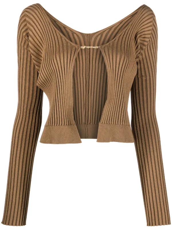 Jacquemus ribbed-knit open-front Cardigan - Farfetch