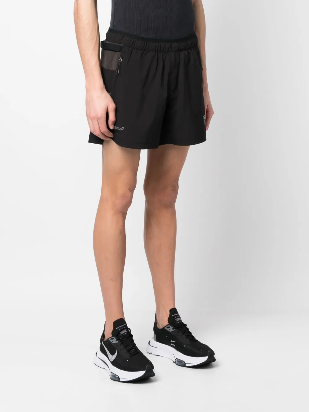 Ea7 Ventus7 Recycled Poly Track Shorts In Black