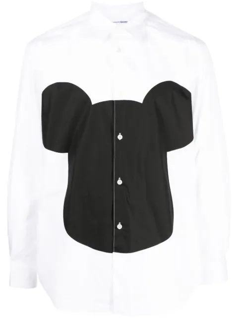 Comme Des Garçons Shirt graphic-print cotton shirt