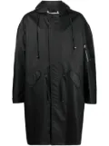 Helmut Lang logo-print drawstring parka - Black