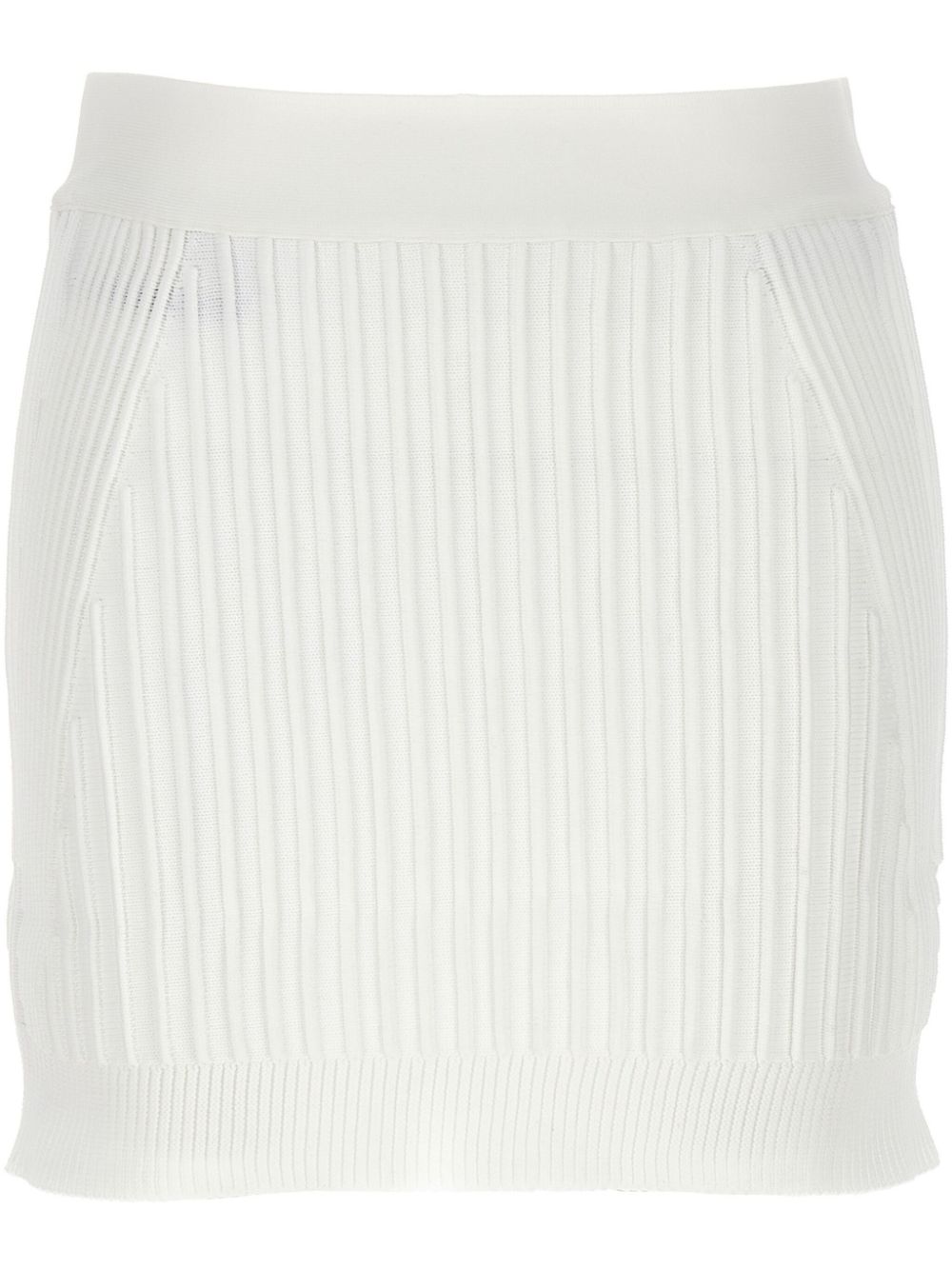 Hervé Léger Ottoman mini skirt - White