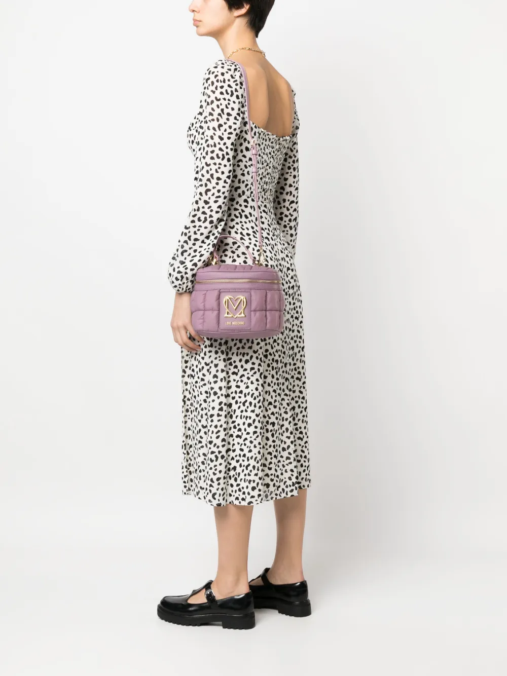 Love Moschino Shopper met gewatteerde finish - Paars