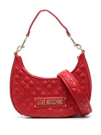 Love Moschino quilted finish Shoulder Bag Red FARFETCH AZ