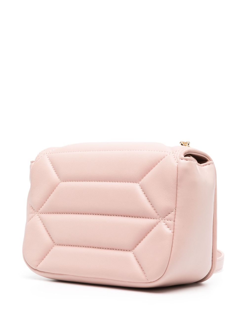 Shop Love Moschino Logo-plaque Quilted Cross-body Bag In Pink