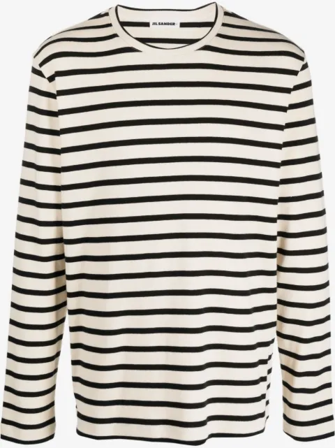 Jil Sander long-sleeve striped sweatshirt