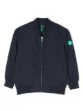 Save The Duck Kids logo-patch recycled-polyester bomber jacket - Blue