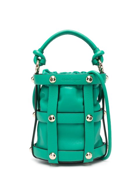 Ferragamo caged-design bucket bag