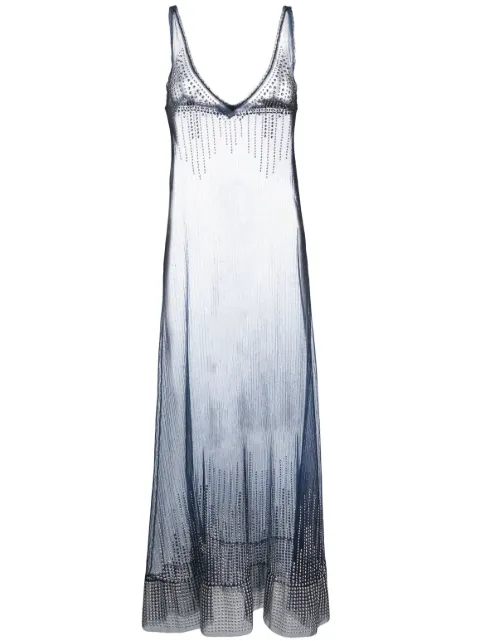 Rabanne vestido largo con apliques