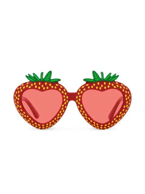 Dolce & Gabbana Kids نظارة شمس 'فارمر' بإطار فراولة
