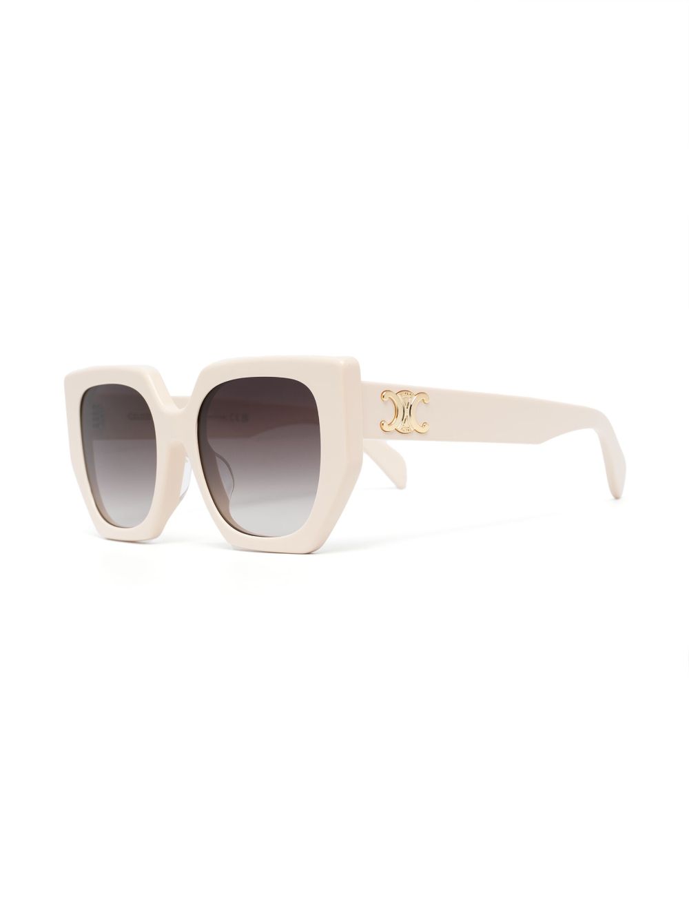 Celine Eyewear Zonnebril met oversized montuur - Beige