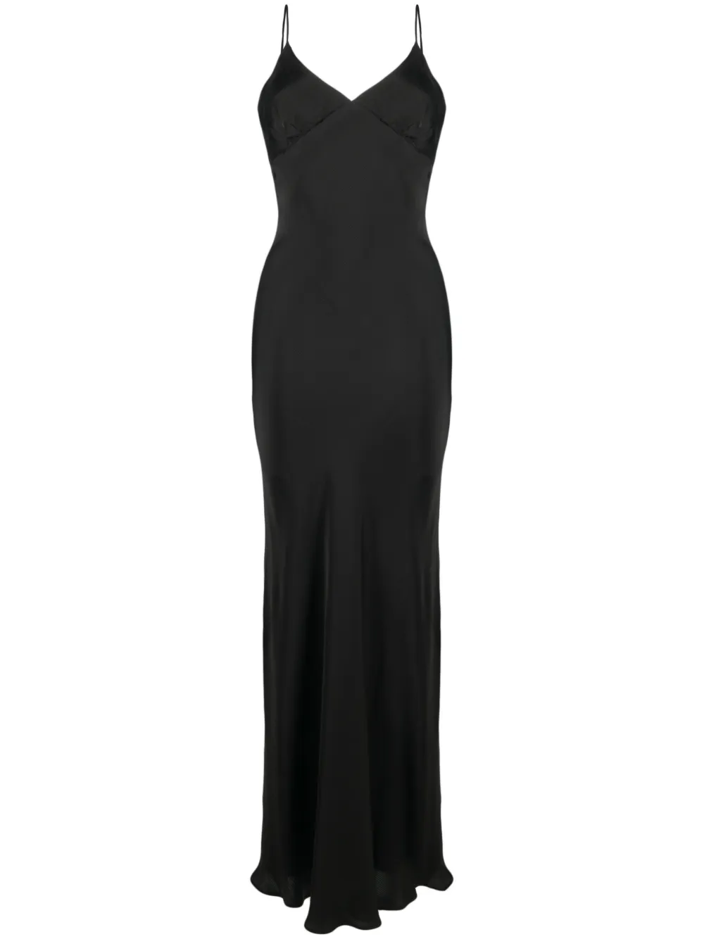 Twinset Thin Strap Long Dress In Schwarz