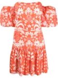 Borgo De Nor Ziggy off-shoulder floral-print dress - Red