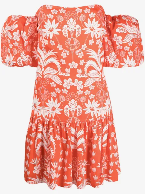 Borgo De Nor Schulterfreies Kleid mit Blumen-Print