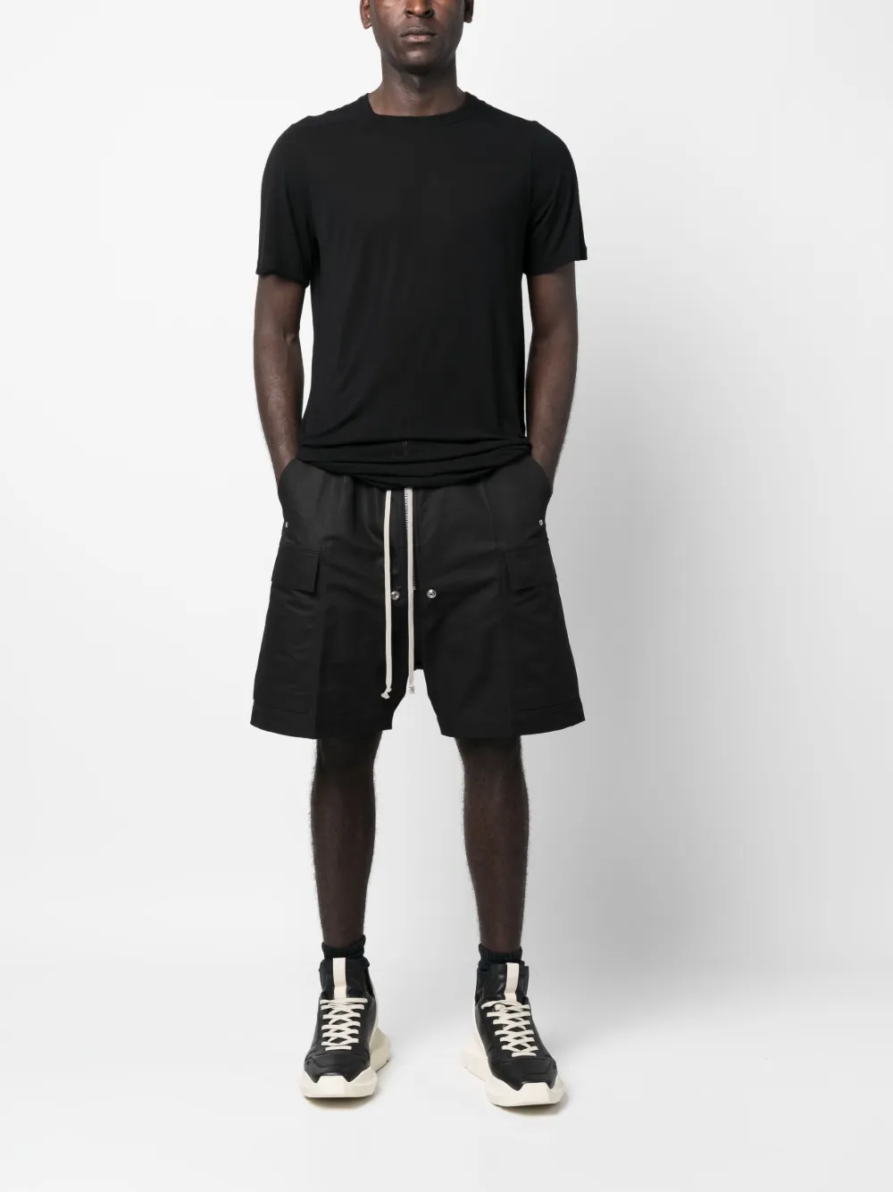 Rick Owens Bermuda shorts met trekkoordtaille - Zwart