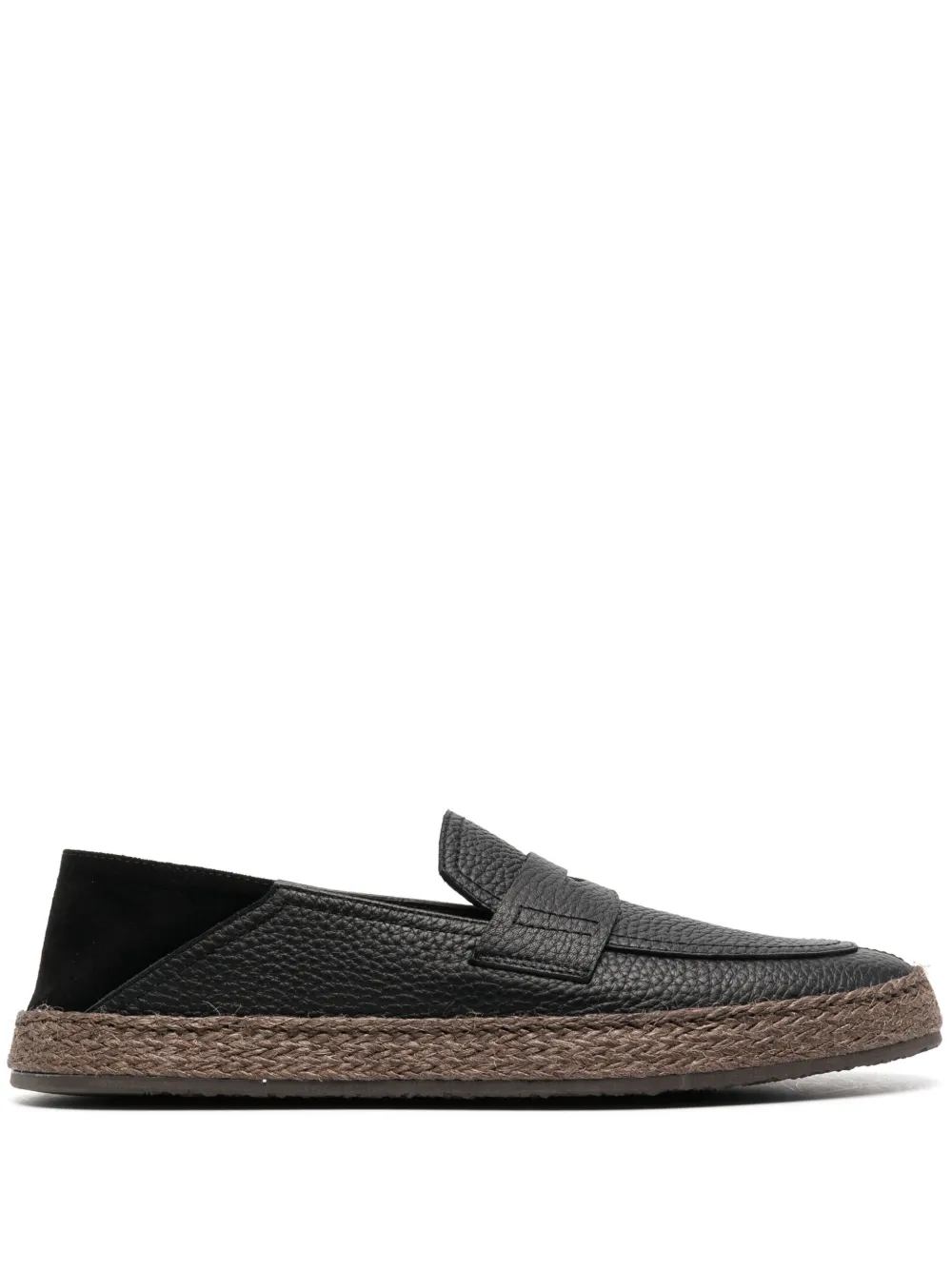 Henderson Baracco grained-texture leather loafers