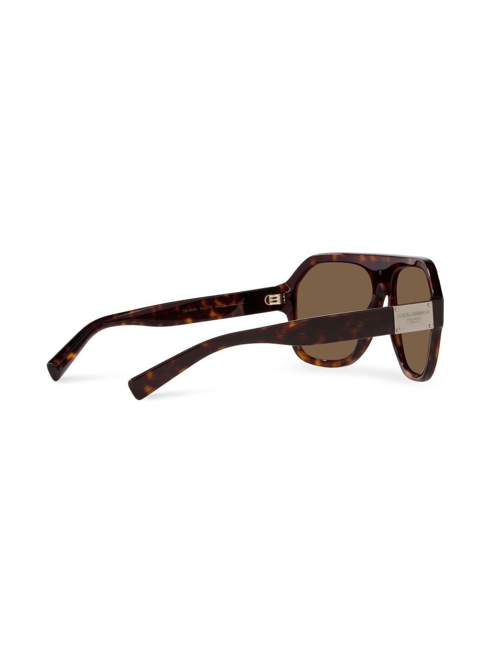 Shop Dolce & Gabbana Tortoiseshell Pilot-frame Sunglasses In Brown