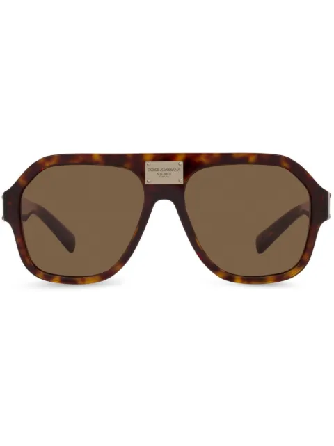 Dolce & Gabbana Eyewear tortoiseshell pilot-frame sunglasses
