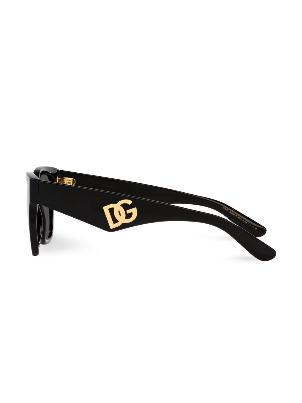 Shop Dolce & Gabbana Round-frame Logo-plaque Sunglasses In Black