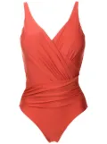 Lygia & Nanny Maísa Liso draped swimsuit - Orange