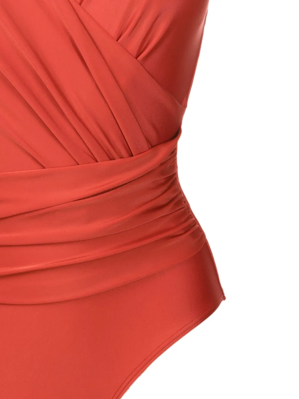 Shop Lygia & Nanny Maísa Liso Draped Swimsuit In Orange