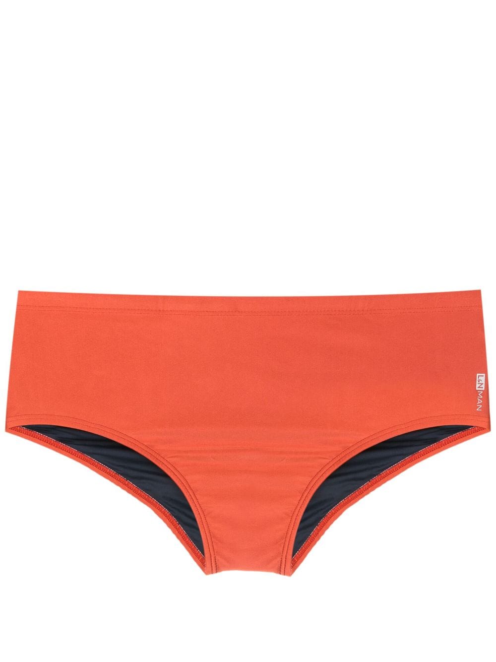 Shop Lygia & Nanny Ilhabela Logo-print Swim Trunks In Orange