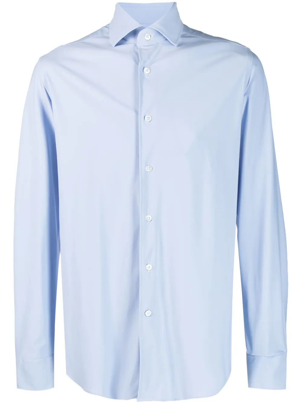 Corneliani Long-sleeve Wool Shirt In Blue