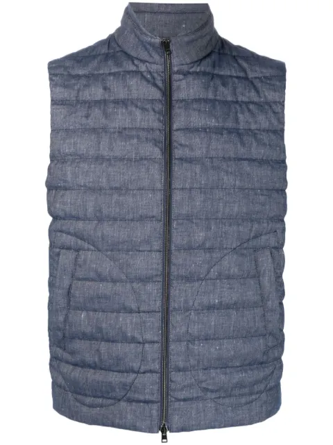 Herno gilet matelassé à patch logo