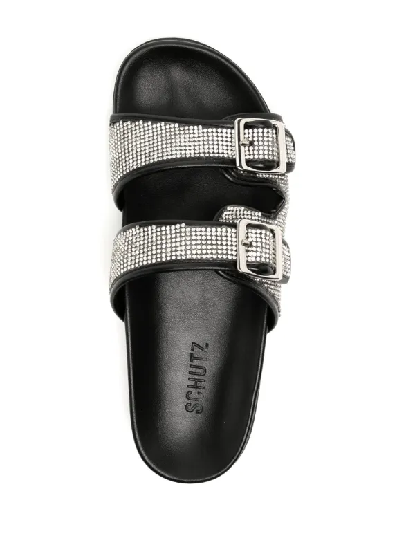 Schutz shop rhinestone sandals