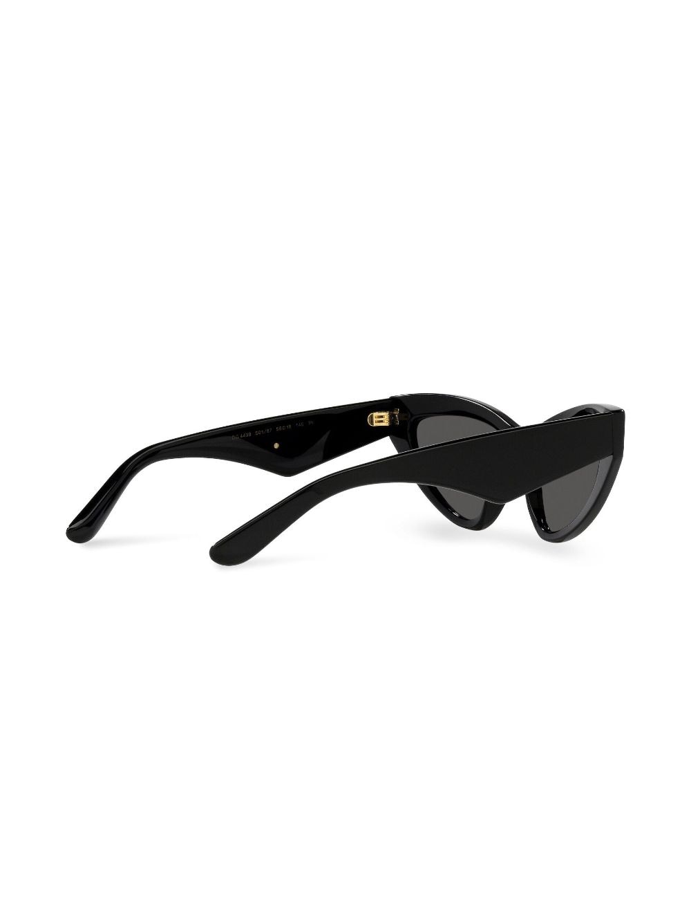 Shop Dolce & Gabbana Logo-lettering Cat-eye Sunglasses In Schwarz