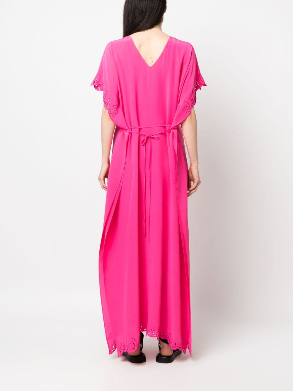 Shop Rodebjer Broderie-anglaise Long Dress In Pink