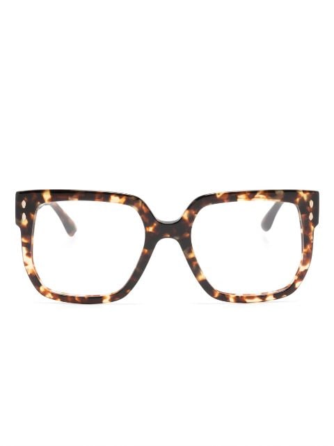 Isabel Marant Eyewear  lunettes de vue carrées à effet écailles de tortue