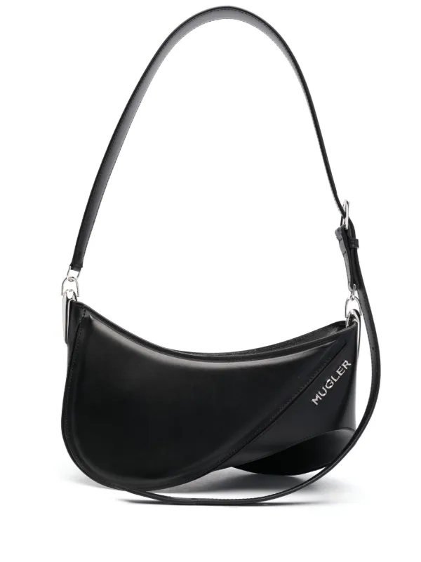 Mugler Medium Spinal Curve 01 Bag in Black