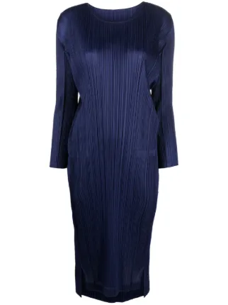 Pleats Please Issey Miyake プリーツ ドレス | ブルー | FARFETCH JP