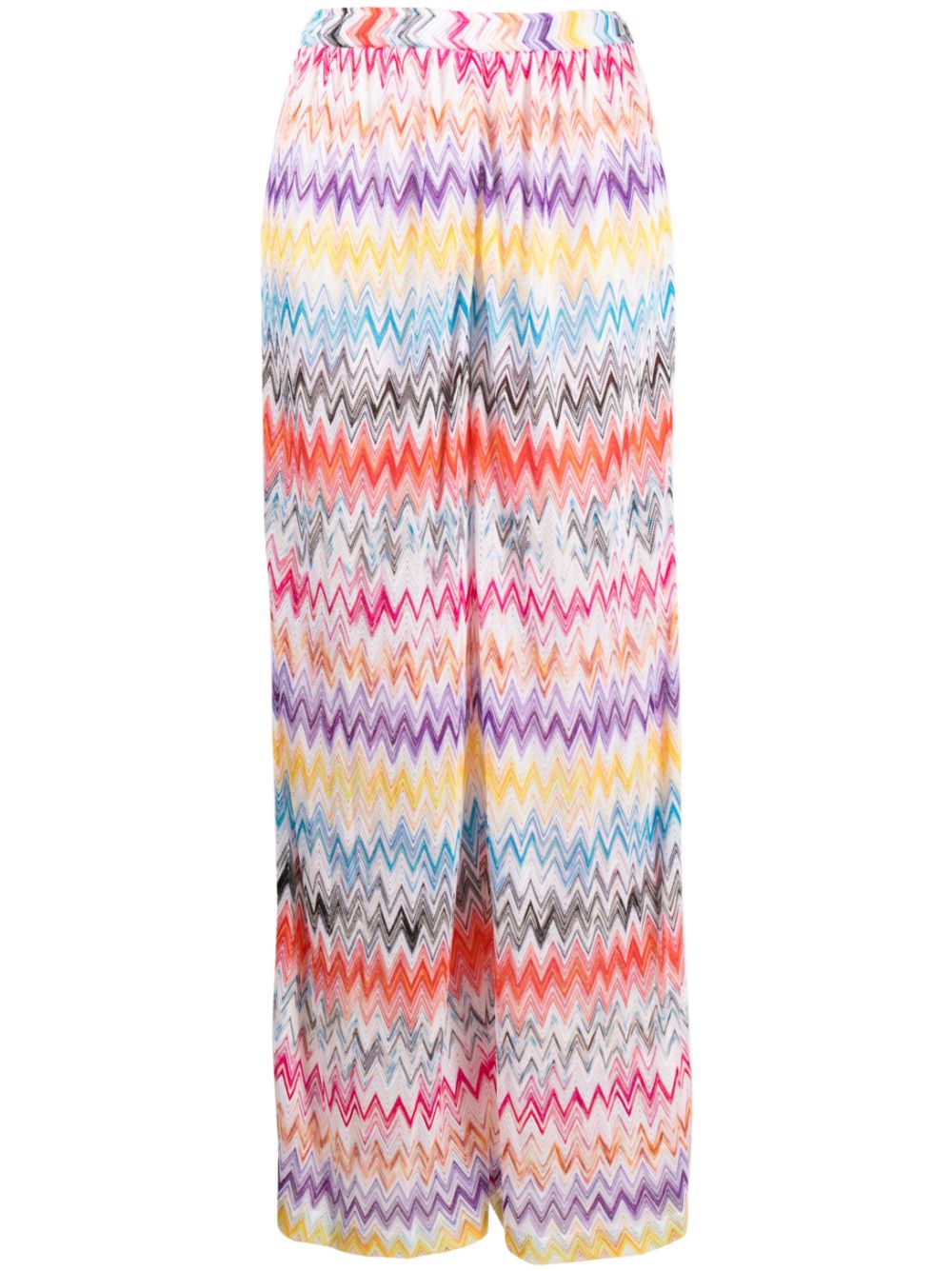 MISSONI CHEVRON-KNIT WIDE-LEG TROUSERS