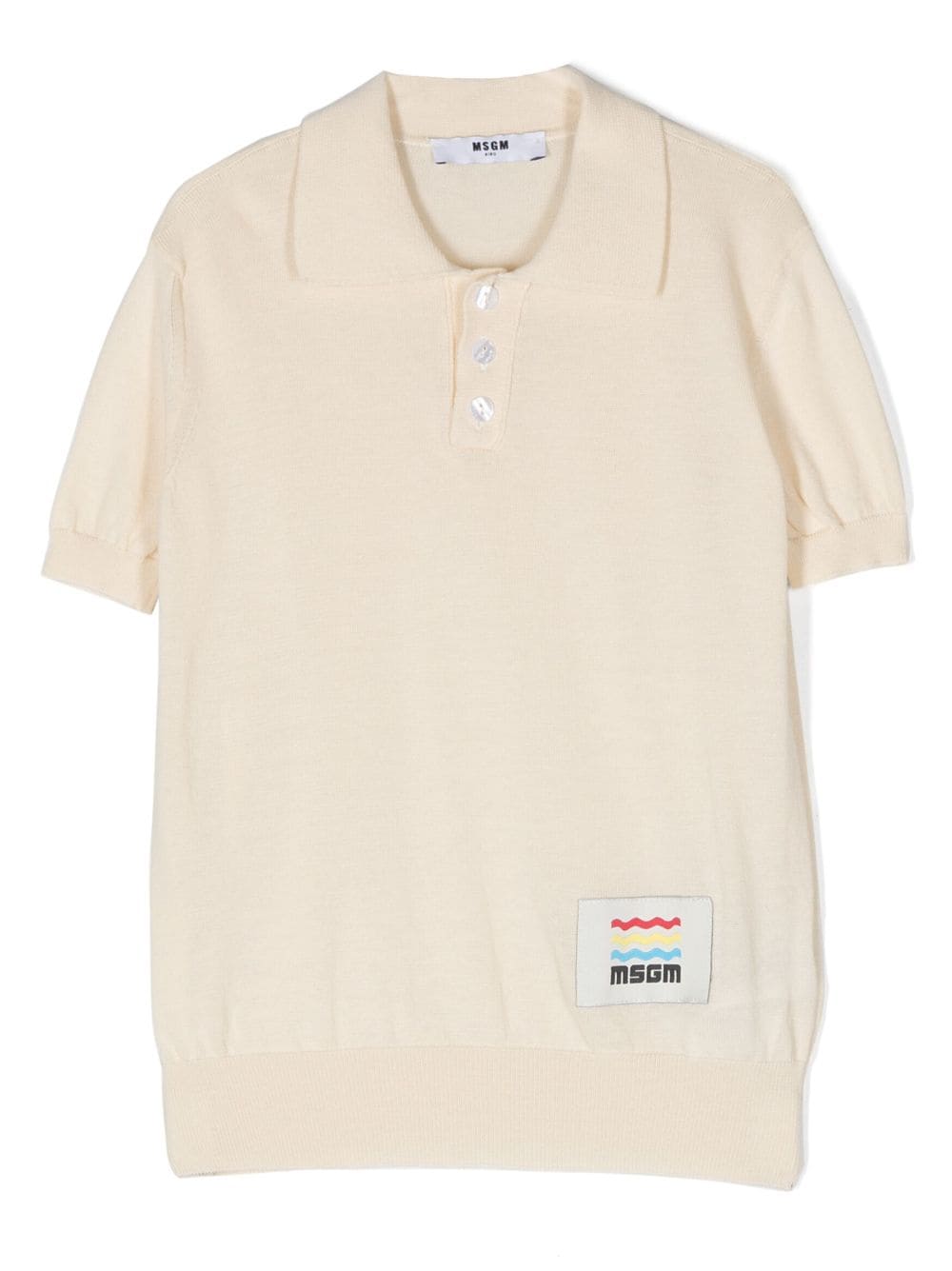 MSGM LOGO-PATCH COTTON POLO SHIRT