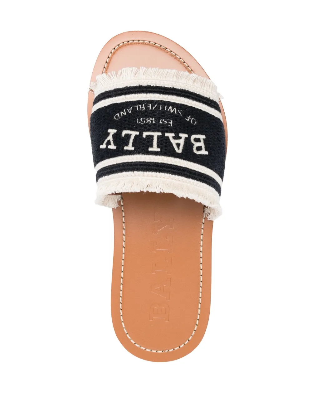 Bally logo-print strap sandal Black