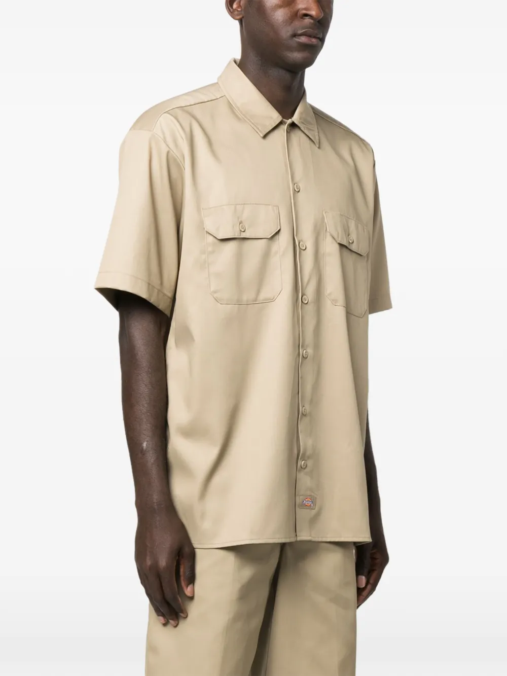 Dickies Construct Flap Pockets Short-sleeve Shirt In Brown