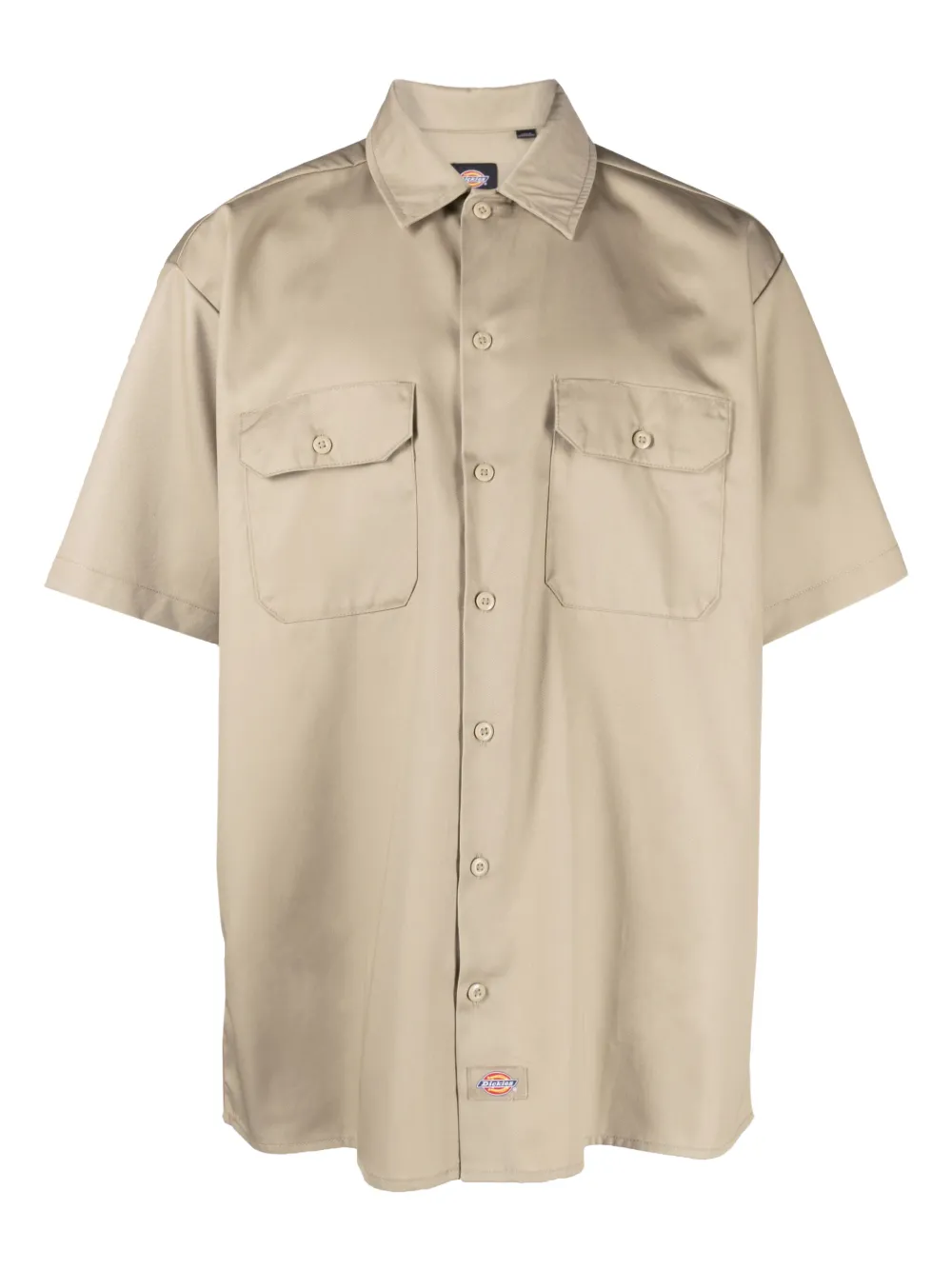 Dickies Construct Flap Pockets Short-sleeve Shirt In Brown
