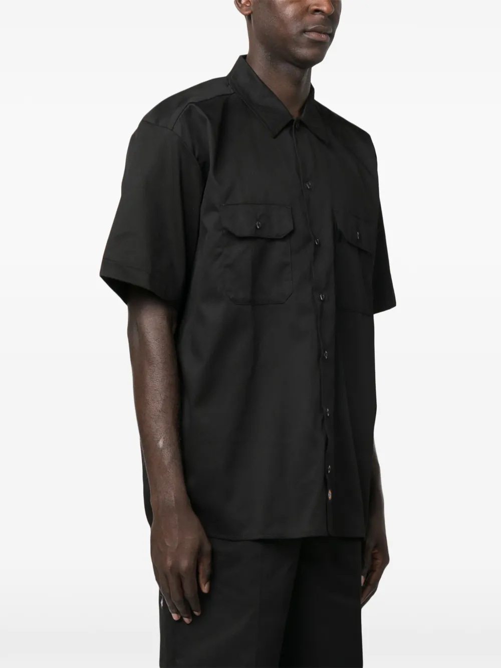 DICKIES Overhemd met logopatch Zwart