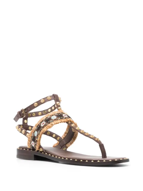 Ash bead-embellished leather sandals PATCHOULI - 1
