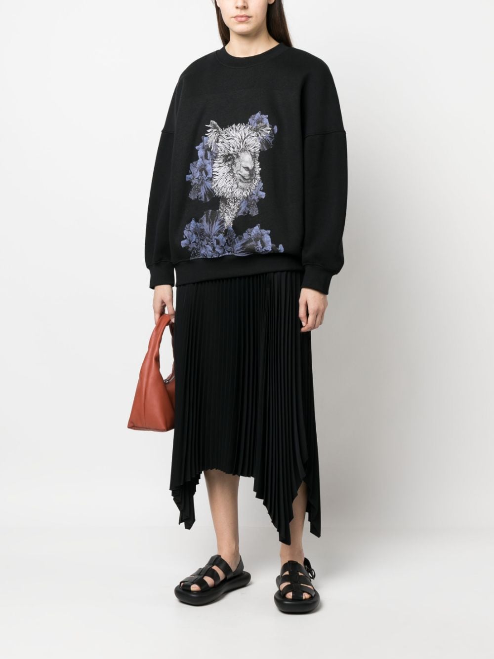 Shop Ioana Ciolacu Graphic-print Jumper In Black