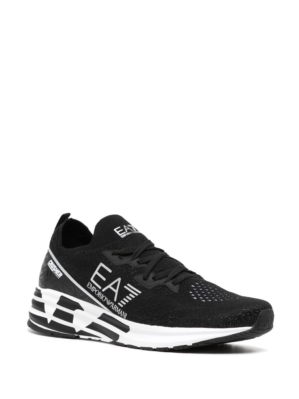 Shop Ea7 Crusher Distance Low-top Sneakers In Black