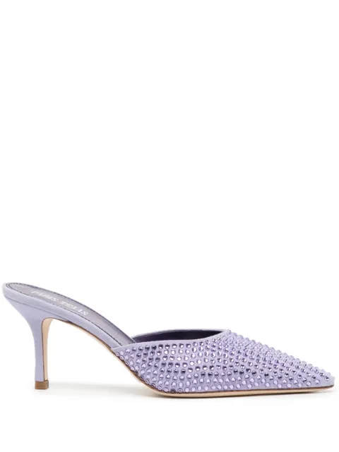 Paris Texas Hollywood 75mm crystal-embellished mules