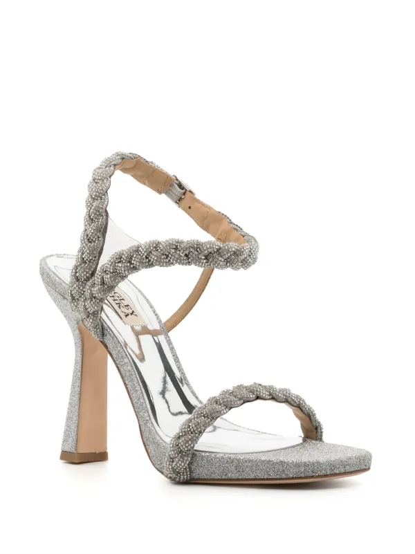 Badgley Mischka Fennel 95mm Glitter Sandals - Farfetch